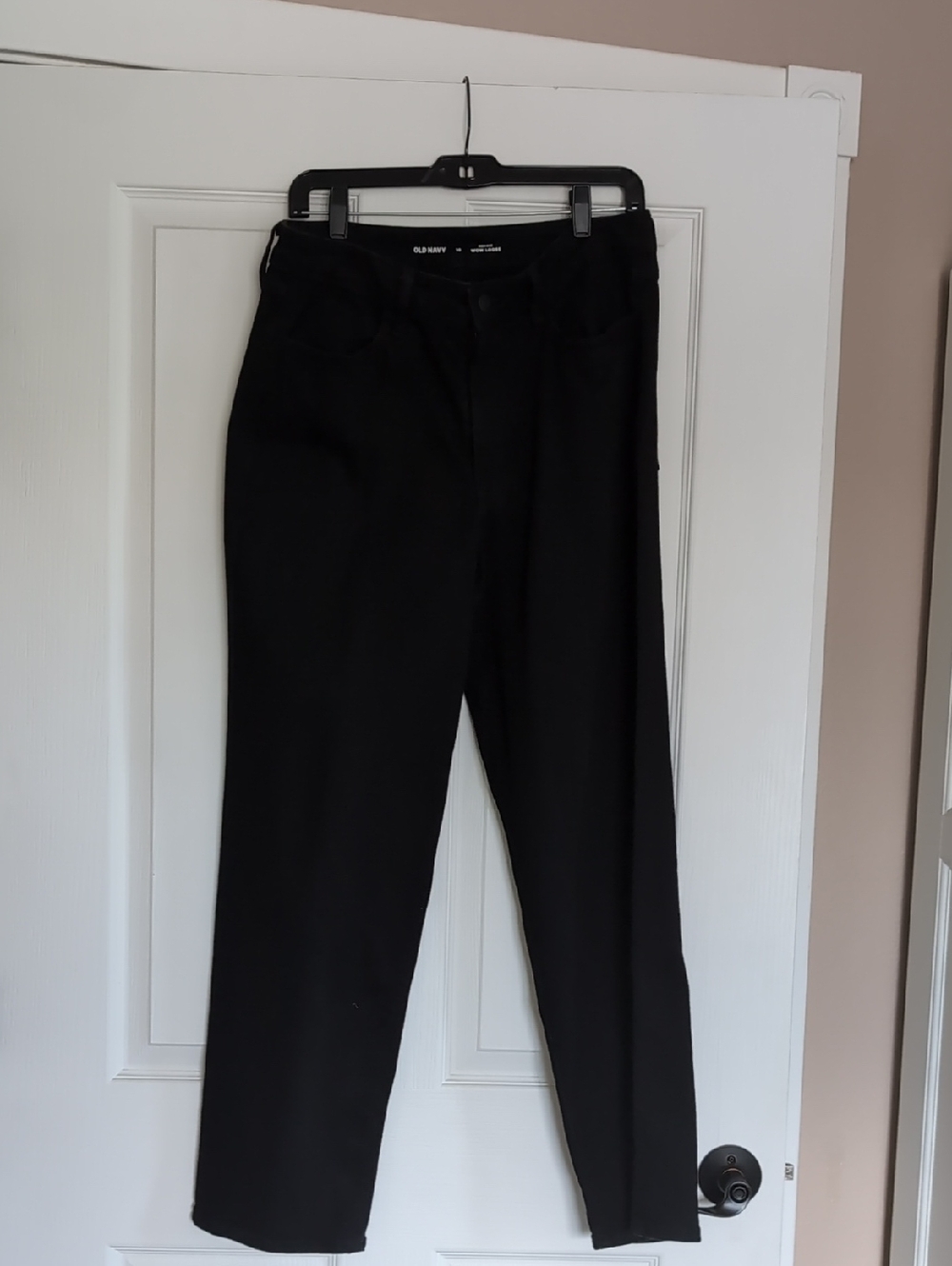 Old Navy Black Womens Straight-Leg High Rise Loose Jeans